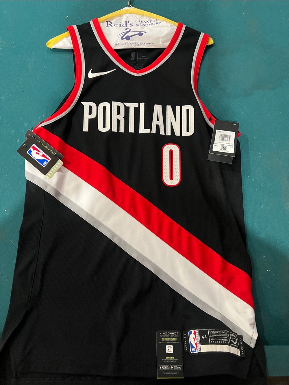Nike Portland Black Red White Basketball Jersey - #0